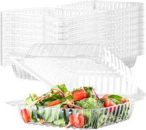 <b>Clear</b> <b>Plastic</b> Tamper Proof <b>Container</b> for Sushi Sandwich Cut Fruit Vegetable Punnet PET Disposable Food Packaging - Product Image 1