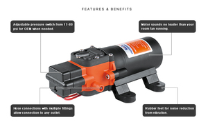 Bomba de Agua para Acuario SEA FLO de 12v, Bomba de Agua Caliente de <span class=keywords><strong>Alta</strong></span> Presión de 12v y Controlador - Product Image 6