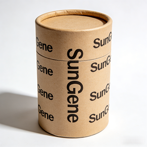 Boîte cylindrique en carton rond de luxe, personnalisée, pour cadeau de mariage, tube pour café ou thé, emballage en carton rond 100% recyclé - Product Image 1