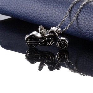 Colgante de urna de acero inoxidable para motocicleta, accesorios de joyería para cenizas de cremación, collar para hombres y niños - Product Image 3