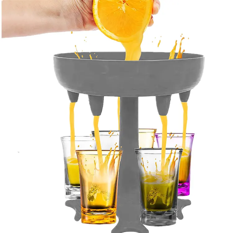 Bier Wijn Drinken Vulling Vloeistoffen Dispenser 6 Shot Glazen Dispenser Voor Feest