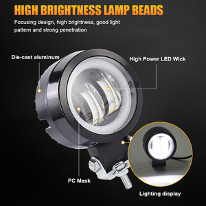 Faro LED Cuadrado de 4 Pulgadas y 40W con Anillo Halo, Proyector <span class=keywords><strong>Bi</strong></span>-LED, Luz de Conducción, Nuevos Accesorios de Lámparas para Auto, Luz de Trabajo para Vehículo - Product Image 3
