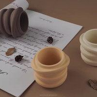Early Riser Gypse pot de fleurs ciment silicone moule silicone béton pot vase silicone moule pour gypse bougeoir