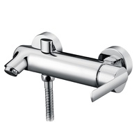 Robinet mitigeur de douche à montage encastré, noir, en laiton massif 59, pour baignoire et douche