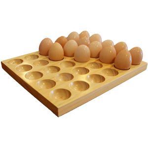 ถาดไม้ใส่ไข่พร้อมที่จับโลหะแท่นวางแสดงไข่ที่เก็บไข่สำหรับห้องครัวแบบพลิกกลับได้ - Product Image 2