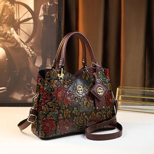 <span class=keywords><strong>Sac</strong></span> à main <span class=keywords><strong>vintage</strong></span> à motif de fleurs, <span class=keywords><strong>sac</strong></span> fourre-tout de luxe en <span class=keywords><strong>cuir</strong></span> PU, <span class=keywords><strong>sac</strong></span> à bandoulière à la mode pour femmes - Product Image 2