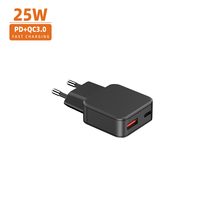 Pengisi daya USB C 25W PD ponsel, pengisi daya cepat untuk iPhone 16 15 Pro Max Xiaomi 14 Oneplus Xiaomi Samsung