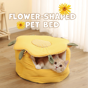Petstar New Design Blumen förmiges Haustier bett Zwei in einer abnehmbaren Haustier matte Weiches Katzen bett - Product Image 6