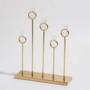 Candelabro de Hanukkah de Menorah de Metal plateado pequeño personalizado de fábrica OEM, candelabros decorativos de 3 ramas para festivales judíos - Product Image 5