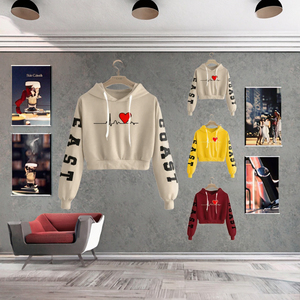 Pull à capuche pour femme, imprimé numérique décontracté, écologique, 380 g/m², imprimé lettres, manches longues, automne, XS-XL - Product Image 3