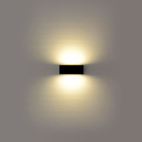 Applique murale LED extérieure rectangulaire étanche IP65 en aluminium, éclairage mural LED haut et bas
