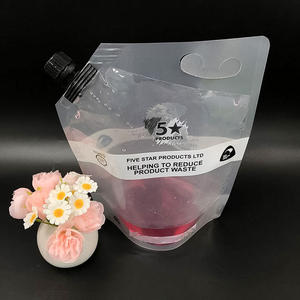 Recharge d'emballage en plastique PE transparent écologique boisson liquide pochette debout avec bec verseur avec poignée pour vin café lait - Product Image 5