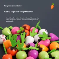 Jeu de tirage de radis, jouet éducatif d'apprentissage précoce pour enfants, entraînement mental interactif parent-enfant, jeu de société amusant