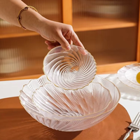 Lots de vaisselle jetable en verre en gros – Grands bols décoratifs transparents et ensemble de bols à fruits ronds