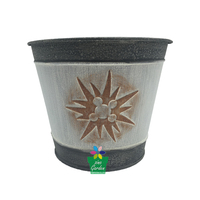 Pot de fleurs vintage avec poignées en ficelle Décorations de maison de jardin Jardinière en fer artificiel pour plantes d'extérieur de jardin