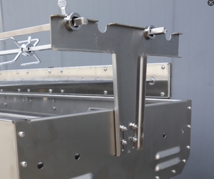 Parrilla de barbacoa de carbón de Chipre alto Asador chipriota griego Asador Carro automático portátil de acero inoxidable Premium para uso alimentario - Product Image 5