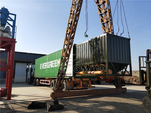 Silo à ciment horizontal de 50 tonnes avec dépoussiéreur et soupape de sécurité, réservoir à ciment mobile de 100 tonnes pour station à béton - Product Image 5