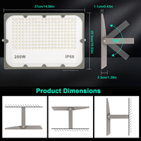 Proyector LED IP66 Impermeable de Alto Brillo 6500K, 100W-400W, para Exteriores, Jardín, Parque, Patio, Garaje, Chip SMD2835, Foco LED