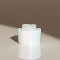 Bocaux en verre cosmétiques incurvés irisés personnalisés en usine, 30-300 ml, avec logo personnalisé, vides, pour soins de la peau et parfums, sérigraphie