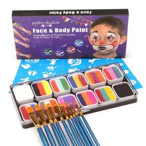 Pintura Corporal <span class=keywords><strong>de</strong></span> 12 Colores, Suministros <span class=keywords><strong>de</strong></span> Pintura Corporal Artística, Pintura Corporal <span class=keywords><strong>de</strong></span> Arcoíris a Base <span class=keywords><strong>de</strong></span> Agua para Niños, <span class=keywords><strong>Maquillaje</strong></span> para Fiestas <span class=keywords><strong>de</strong></span> Halloween - Product Image 3
