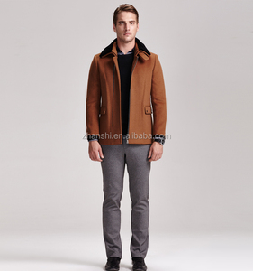 Chaqueta de abrigo de lana mezclada de lana de camello de invierno para hombre de alta calidad 2016 con Cuello de piel - Product Image 2