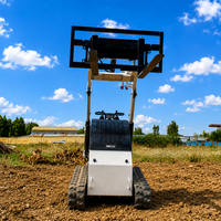 PENGIRIMAN GRATIS China Track Wheel CE/EPA Mini Skid Steer Loader Dengan Bucket Trencher Rotary Plow