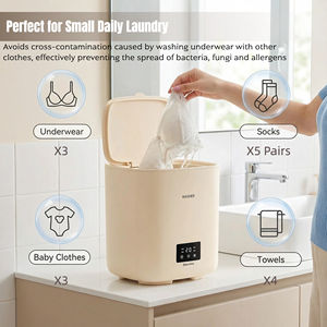 Lavadora Automática Inteligente con Carcasa de Plástico, Lavadora Integrada Portátil para Dormitorio, Viajes, Ropa Interior y Calcetines - Product Image 3