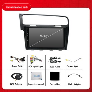 Autoradio Android pour Volkswagen VW <span class=keywords><strong>Golf</strong></span> <span class=keywords><strong>7</strong></span> MK7 GTI 2012-202 RHD <span class=keywords><strong>Carplay</strong></span> Lecteur vidéo stéréo Android 2 Din - Product Image 3