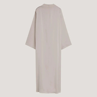 Abaya en Nida Satin Lin Sur Mesure avec Poches et Fermeture Éclair au Dos, Nouvelle Collection Modeste Élégante de Luxe pour Femmes Musulmanes, Vêtement Islamique, Abaya en Gros