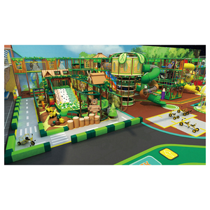 Su misura commerciale grande tema della giungla per bambini parco divertimenti parco giochi al coperto giungla palestra con struttura di gioco, giochi di avventura - Product Image 3