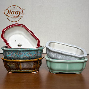 Pots de jardin en céramique de forme florale pratiques en gros <span class=keywords><strong>Yixing</strong></span> <span class=keywords><strong>Bonsai</strong></span> Live Features pour plantes d'intérieur Home Grower <span class=keywords><strong>Pot</strong></span> - Product Image 1