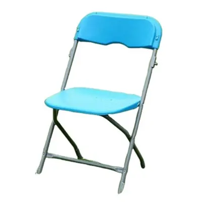 Chaise pliante extérieure bon marché de 3 couleurs en métal résistant à l'eau structure en acier inoxydable siège PP événement en plastique