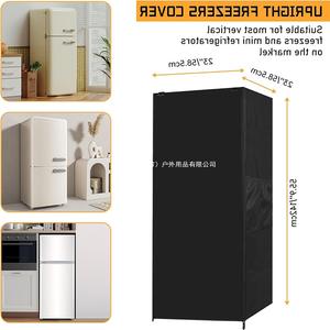 Otra Funda para Refrigerador Vertical, Tela Oxford 210D, Antipolvo, Cierre Elástico, Negra, Estilo Moderno y Simple - Product Image 2