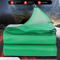 Bâche en plastique enduite de PE résistante de bâche imperméable de grille verte