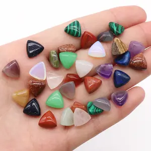 10mm Triangle Crystal Cabochon Gemstone Triangle Cabochons Flat Back Gemstone Cab DIY Ring Earrings Necklace Jewelry Making
