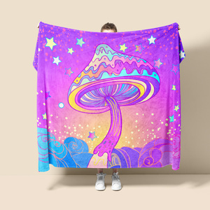 Bán buôn 2024 thiết kế mới nhà Deco Polyester flannel vải tùy chỉnh in tấm thảm chăn - Product Image 1
