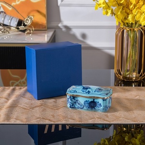 Italian 1735 European Style Ceramic Tissue <b>Box</b> Napkin <b>Box</b> Storage <b>Box</b> Model Home Living Room Coffee Table Ornament - Product Image 6