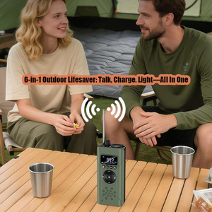 Walkie Talkies de Largo Alcance Multiradio 6 en 1, Radio Meteorológica de Emergencia Bidireccional, Banco de Energía y Alerta SOS, Intercomunicador - Product Image 5