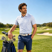 Polo de golf pour homme, séchage rapide, respirant, anti-transpiration, sublimation, performance, logo OEM, vêtements de golf pour homme, séchage rapide, respirant