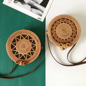 Tas motif cetak Bohemian gaya <span class=keywords><strong>Bali</strong></span> tas tangan pantai sepatu jerami anyaman tas rotan Populer - Product Image 5