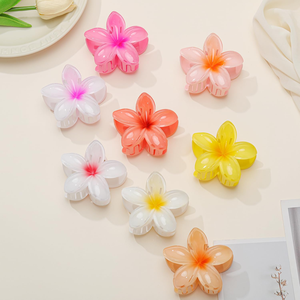 Accessoires de cheveux tropicaux de plage d'Hawaii pinces à cheveux de Plumeria pinces à cheveux de <span class=keywords><strong>fleur</strong></span> hawaïenne pour femmes filles - Product Image 2