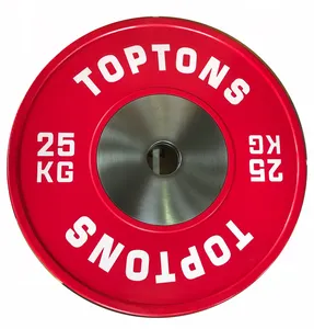Fabrika kaynağı özel Logo ağırlık renk rekabet tampon plakaları halter plakaları