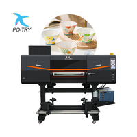 PO-TRY jual panas 60cm AB Film Transfer UV DTF Printer 3*13200 cetak Flatbed tinta UV garansi 1 tahun kondisi baru