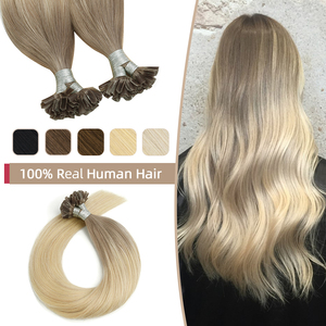 Extensiones de Cabello Pre-Adheridas con Punta en U, Cabello Humano Remy, Extensiones de Cabello con Queratina, 1g/Hilo, Venta al Por Mayor para Mujeres Blancas - Product Image 1