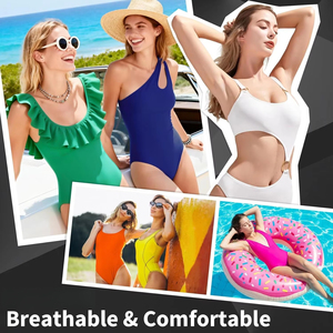 Tissu Nylon Spandex 82% Nylon 18% Spandex Extensible dans les 4 sens Séchage rapide Brocart Matière pour vêtements de sport et maillots de bain Largeur 60 pouces pour la couture - Product Image 2