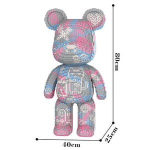 80cm Mpin Bausteine Bären-Spielzeug Ziersteine Magische Mini-Kleinpartikel Große Modell-Bausteine Puzzle-Bausteine Spielzeug - Product Image 1