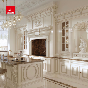 Mobile da <span class=keywords><strong>cucina</strong></span> Alland Luxury in stile greco antico, in legno massello con bellissimi motivi intagliati, mobili su misura per casa nuova - Product Image 6