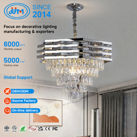 Lustre suspendu LED moderne de luxe à hauteur réglable pour la maison, salon, chambre à coucher, salle à manger, luminaire suspendu en cristal