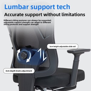 Vente directe d'usine, chaise de <span class=keywords><strong>bureau</strong></span> ergonomique à dossier haut en maille, chaise de <span class=keywords><strong>bureau</strong></span> pivotante réglable en hauteur, design moderne, chaises pivotantes - Product Image 4