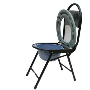 Manufacturer supplies high-backed toilet chairs, <b>foldable</b> <b>plastic</b> seat models for the elderly. - Product Image 3